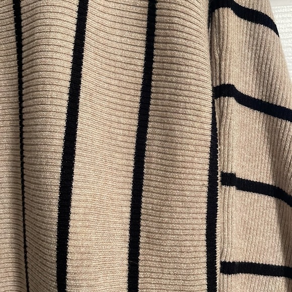 Beige and Black Striped Sweater - super soft - Picture 2 of 6